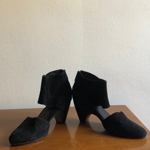 Suede Two-Piece Ankle Bootie W/  Zip Back "Tango"